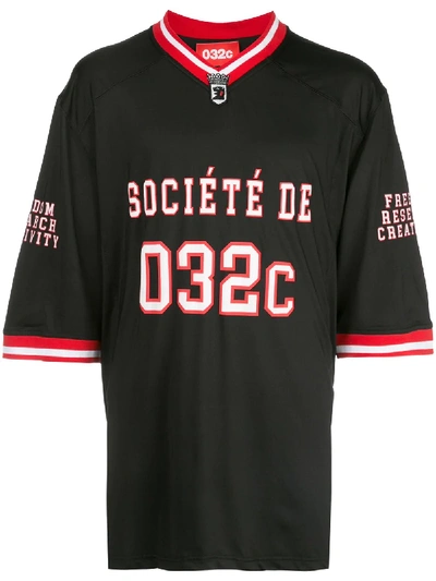 032c Team Société Football T-shirt In Black | ModeSens