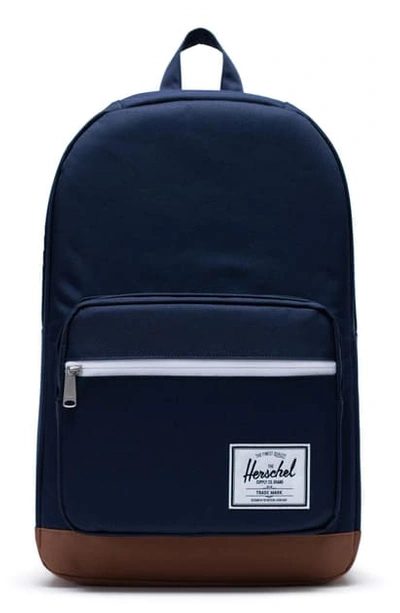 Shop Herschel Supply Co Pop Quiz Backpack In Peacoat/ Saddle Brown