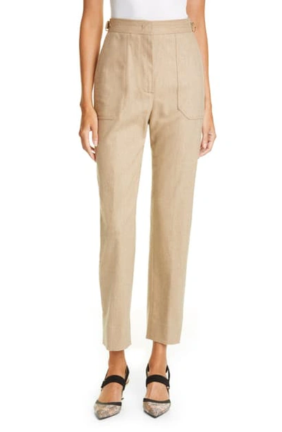 Shop Fendi Stretch Wool & Cashmere Straight Leg Pants In Folk