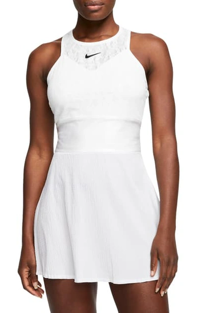 Shop Nike Maria Paris Court Tennis Dress In White/ Black