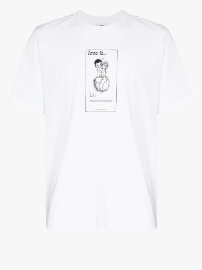 Shop Vetements White Love Is Green Cotton T-shirt