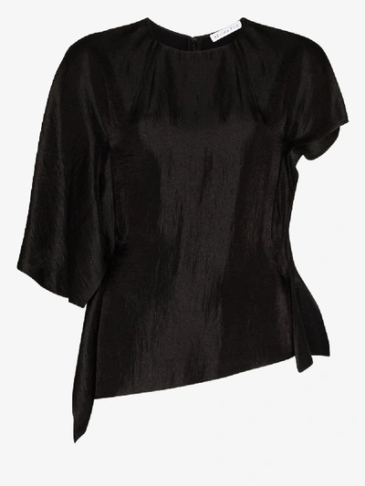 Shop Rejina Pyo Evie Crew Neck Blouse In Black