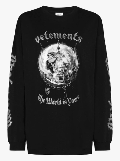 Shop Vetements X Motörhead Long Sleeve T-shirt In Black