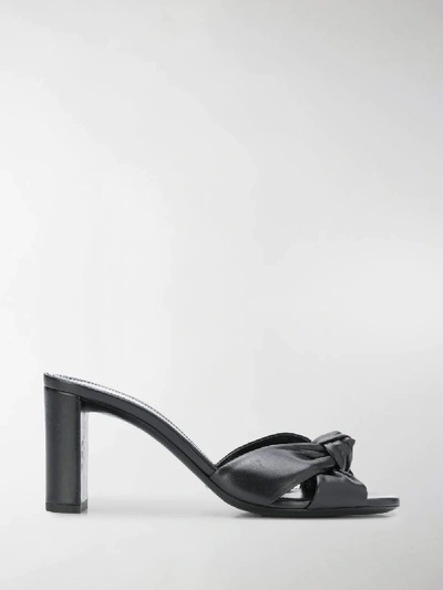 Shop Saint Laurent Bianca 75mm Sandals In Black