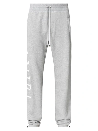 Shop Amiri Side Logo Sweatpants In Grey