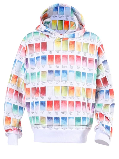 Shop Amiri Watercolor Swatches Hoodie In White