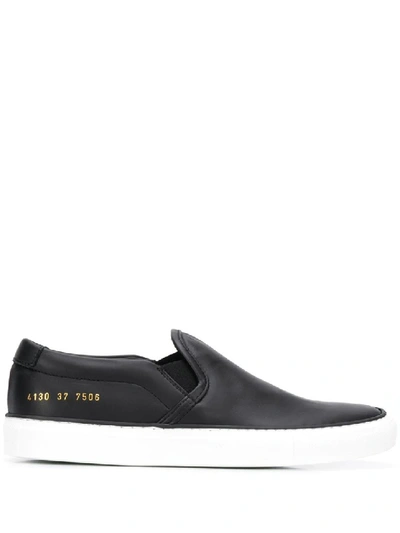 Shop Common Projects Slip On In Leather 4130 In Black