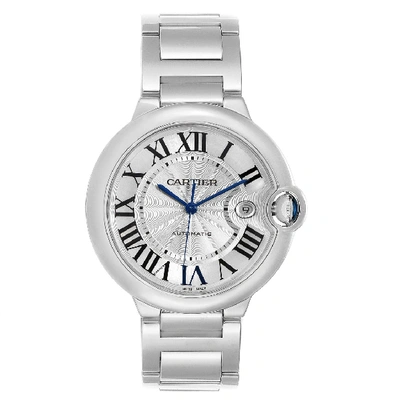 Shop Cartier Ballon Bleu 42 Silvr Dial Automatic Steel Unisex Watch W69012z4 In Not Applicable