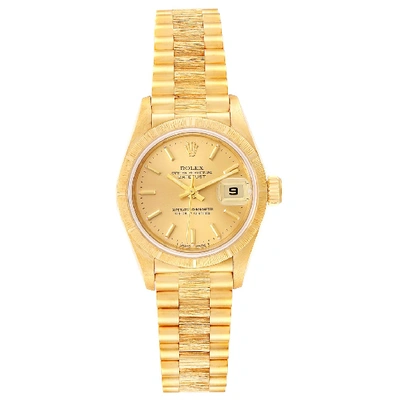 Shop Rolex President Datejust 18k Yellow Gold Ladies Watch 69278 In Not Applicable