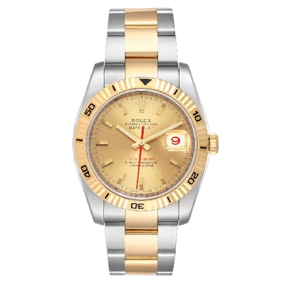 Shop Rolex Datejust Turnograph Steel Yellow Gold Mens Watch 116263 Box Card In Not Applicable