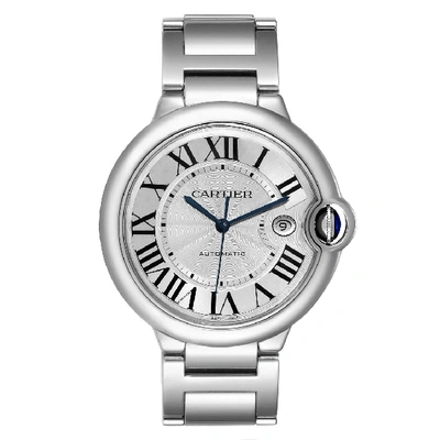 Shop Cartier Ballon Bleu 42 Silvr Dial Automatic Steel Mens Watch W69012z4 In Not Applicable