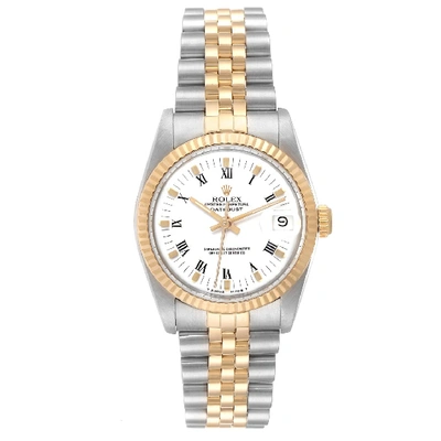 Shop Rolex Datejust Midsize 31 White Dial Steel Yellow Gold Ladies Watch 68273 In Not Applicable