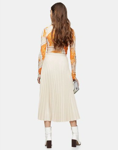 Shop Topshop 3/4 Length Skirts In Beige