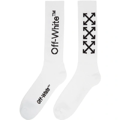 Shop Off-white White Arrows Socks In White/black