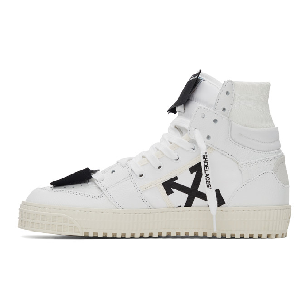 Off-white Off Court 3.0 Leather And Canvas High-top Sneakers In 0100 ...