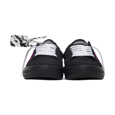 Shop Off-white Black & Purple Low Vulcanized Sneakers