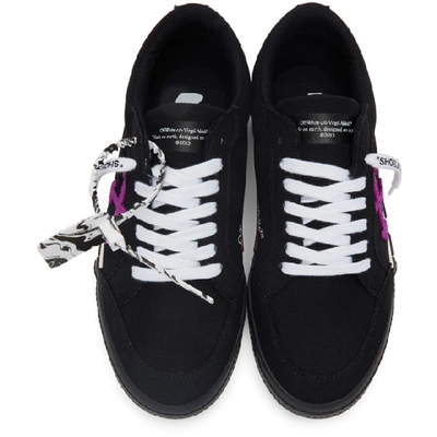 Shop Off-white Black & Purple Low Vulcanized Sneakers