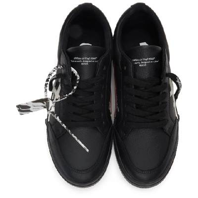 Shop Off-white Black Leather Low Vulcanized Sneakers