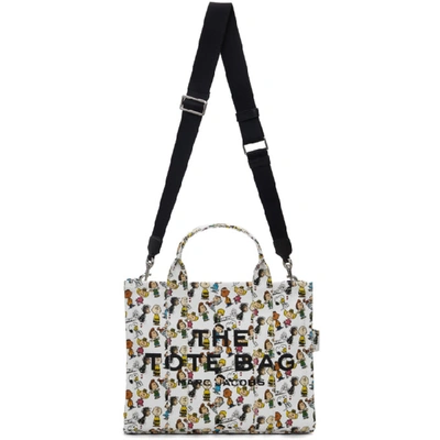 Shop Marc Jacobs Multicolor Peanuts Edition The Small Traveler Tote In 101 White M