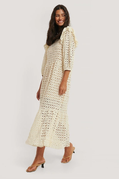 Shop Mango Anabel Dress - White In Light Beige
