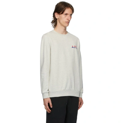 Shop A.p.c. Grey Michel Sweatshirt In Paa Ecruchi