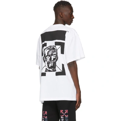Shop Off-white White Masked Face T-shirt