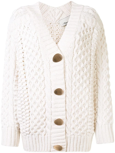 Shop 3.1 Phillip Lim / フィリップ リム Cable-knit Buttoned Cardigan In White