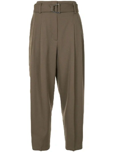 3.1 Phillip Lim Twill Utility Belted Pants With Rolled Cuffs In Fir ...
