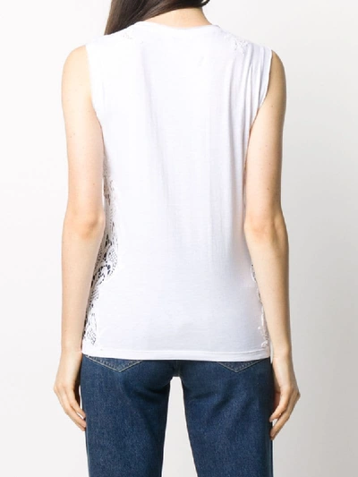 P.a.r.o.s.h Lace Embroidery Tank Top In White
