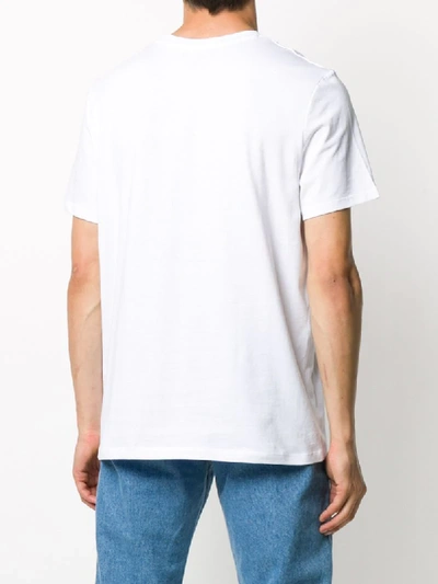 Shop Apc Logo Print Round Neck T-shirt In White