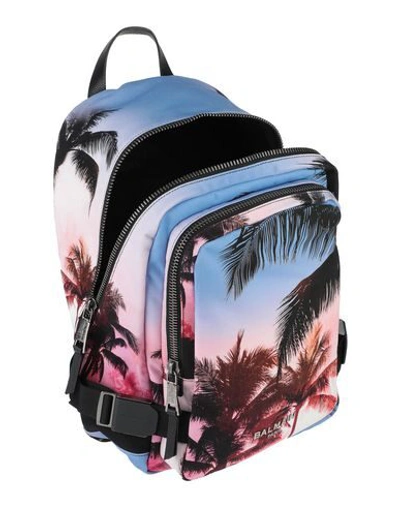 Shop Balmain Backpacks In Azure