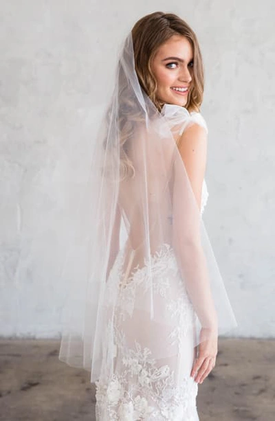 Shop Brides And Hairpins Danton Tulle Fingertip Veil In Ivory