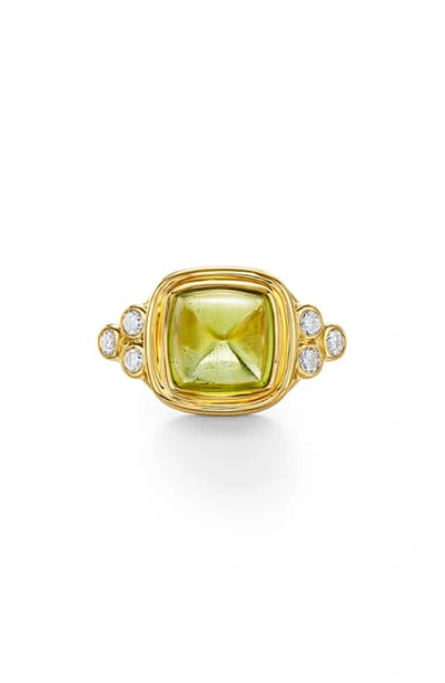 Shop Temple St Clair Classic Sugar Loaf Ring In Peridot