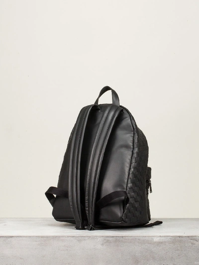Shop Bottega Veneta Zaino Intrecciato Backpack In Black