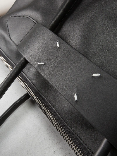 Shop Maison Margiela Shoulder Bag Black Leather
