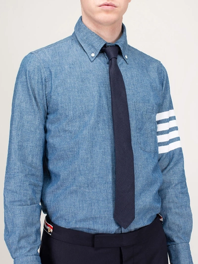 Shop Thom Browne Classic Tie In Blue