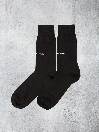 Shop Balenciaga Socks Classic Black