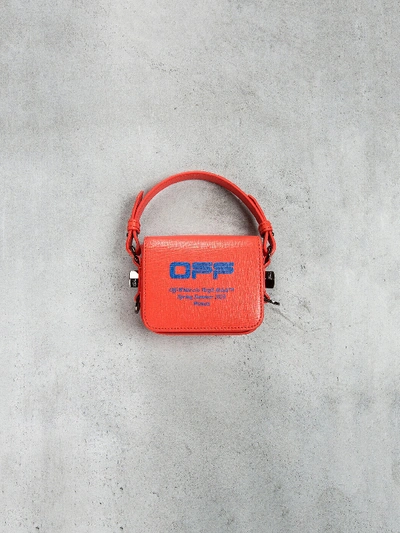 Shop Off-white Baby Flap Bag Coral Red