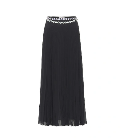 Shop Christopher Kane Embellished Pleated Maxi Skirt In Black