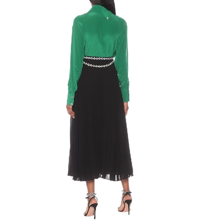 Shop Christopher Kane Embellished Pleated Maxi Skirt In Black