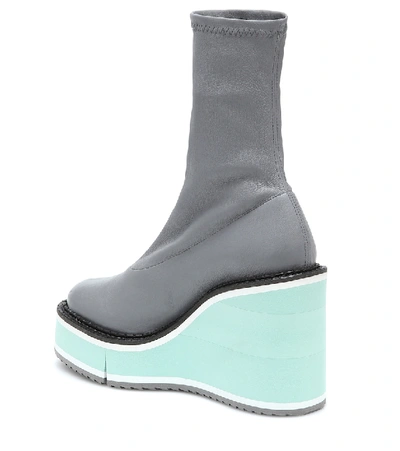 Clergerie Bliss Leather Platform Boots In Grey | ModeSens