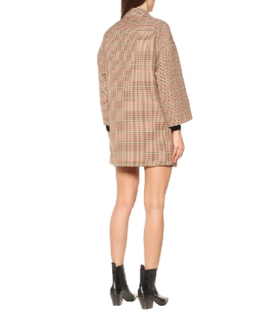 Shop Red Valentino Double-breasted Houndstooth Coat In Multicoloured