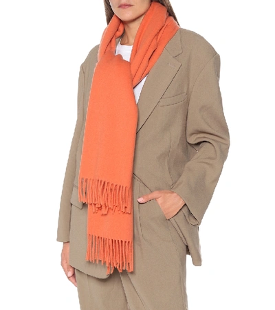 Shop Acne Studios Canada New Wool Scarf In Orange