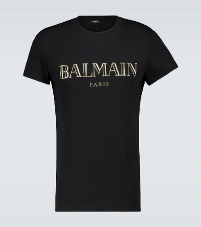 Shop Balmain Paris Vintage T-shirt In Black