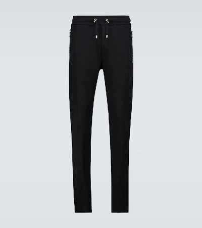 Shop Balmain 3d Effect Low Crotch Sweatpants In Black