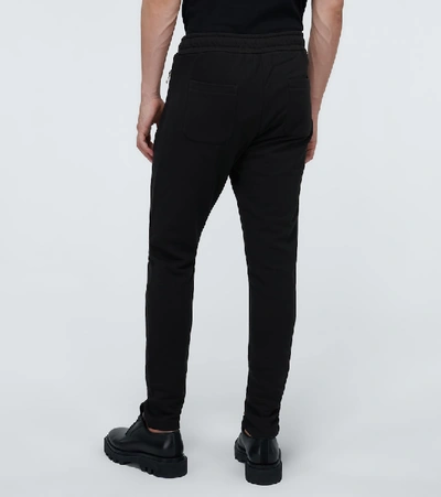 Shop Balmain 3d Effect Low Crotch Sweatpants In Black