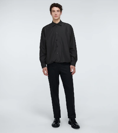 Shop Bottega Veneta Coach Nylon Jacket In Black