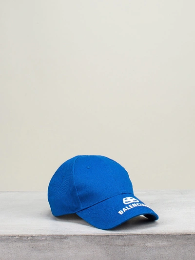 Shop Balenciaga Hat Bb Visor Cap In Blue