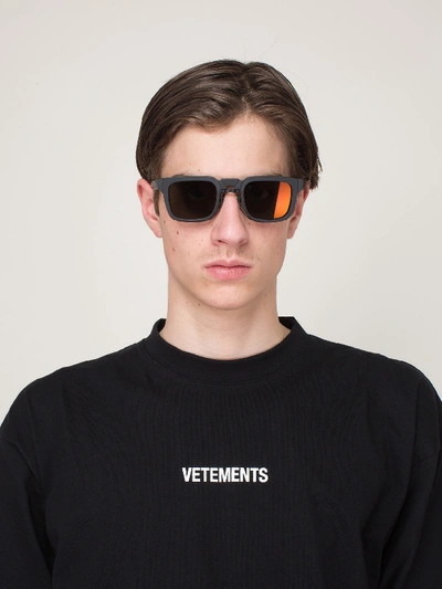 Shop Kuboraum N4 Black Matt Sunglasses