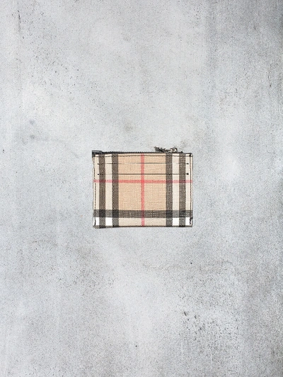 Shop Burberry Card Case Check In Mixed